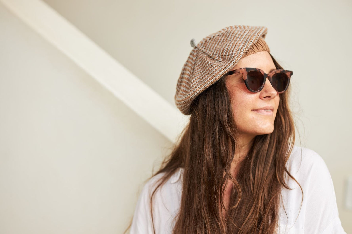 Margaux Striped Beret (Knit)