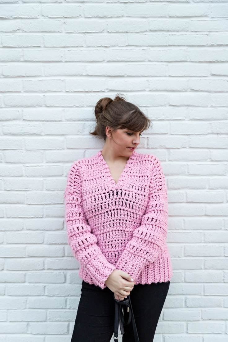 Crochet Kit - Bubblegum Pullover Sweater