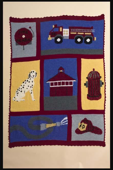 Crochet Commemorative Fire Fighter Throw (Crochet)
