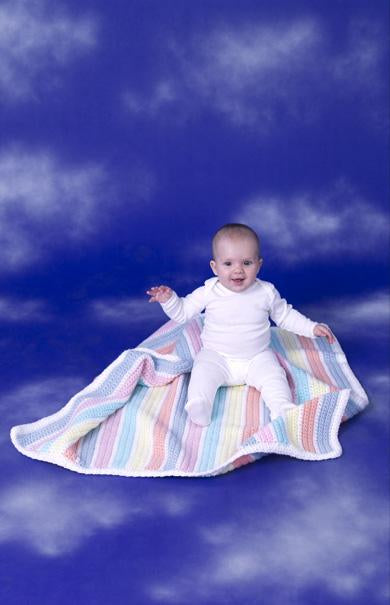 Crochet Sherbet Stripe Baby Blanket Pattern (Crochet)