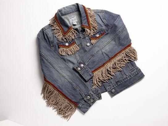 Fringed Jeans Jacket Embellishment Pattern (Crochet)