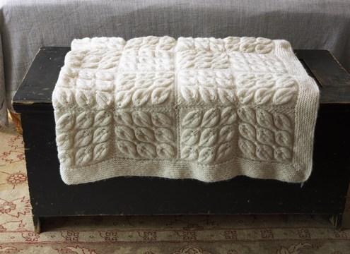 Cascading Leaves Throw Pattern (Knit)
