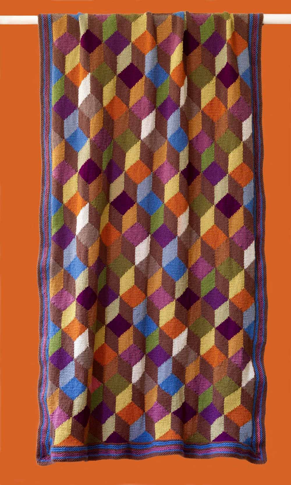 Tumbling Cubes Afghan (Knit)