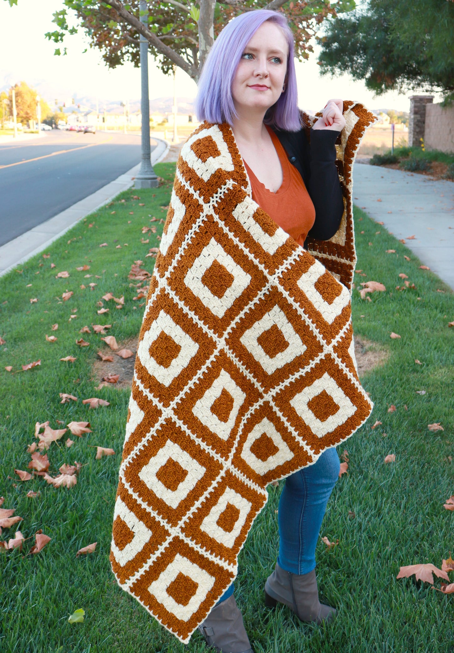 Crochet Kit - Concentric Squares Throw