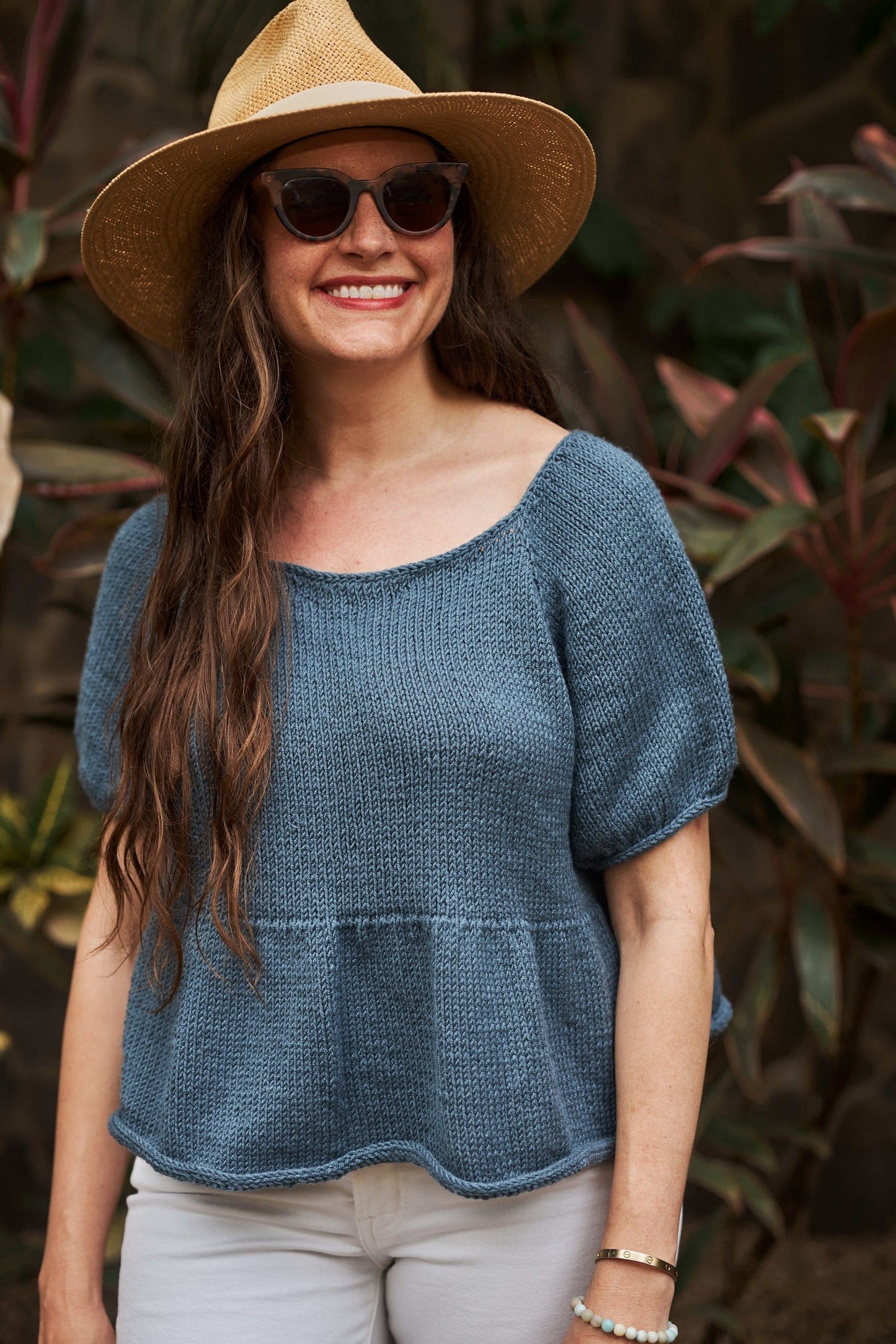 Knit Kit - Hibiscus Ruffle Tee