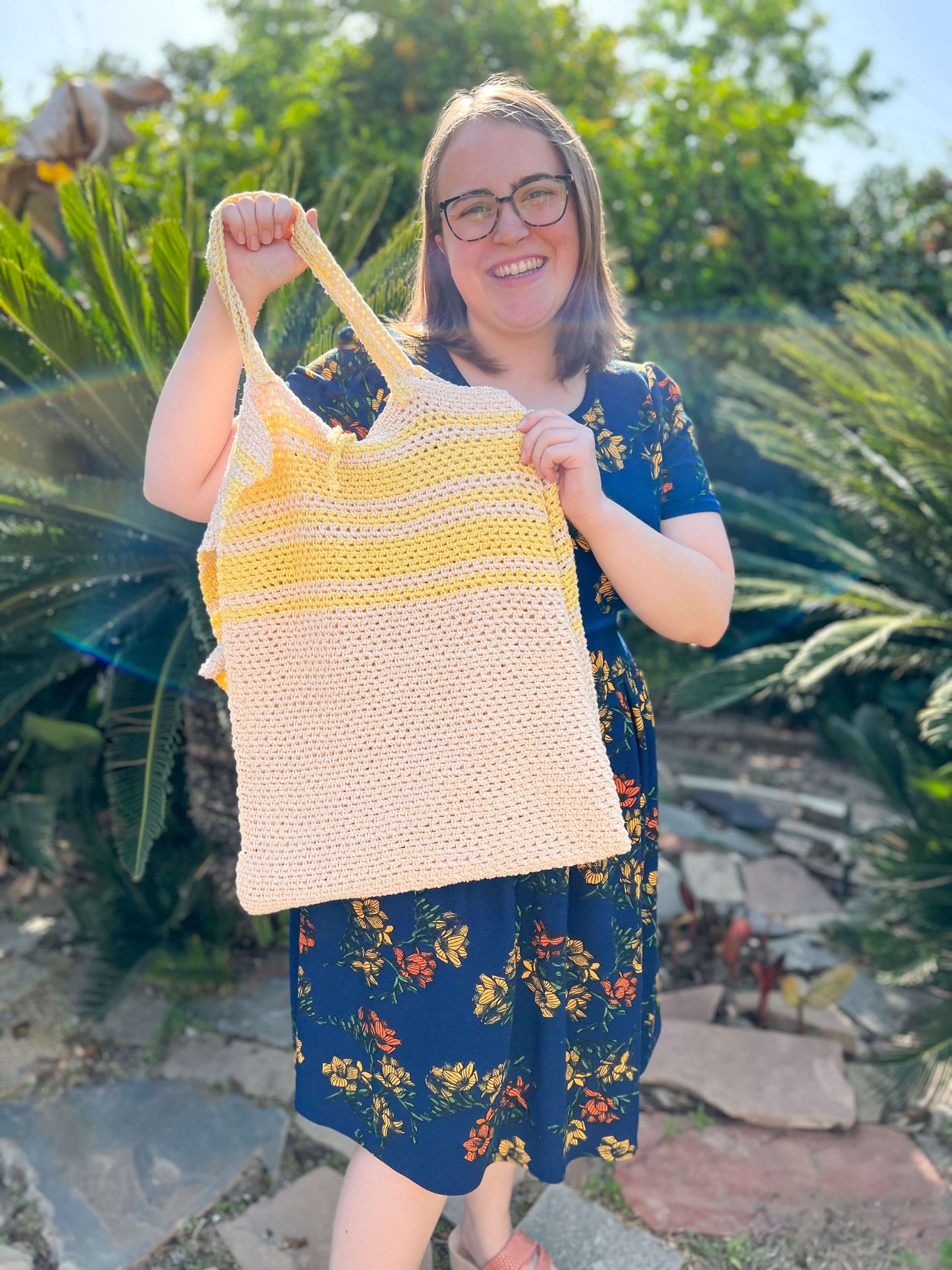 Crochet Kit - Sunshine Picnic Blanket + Bag