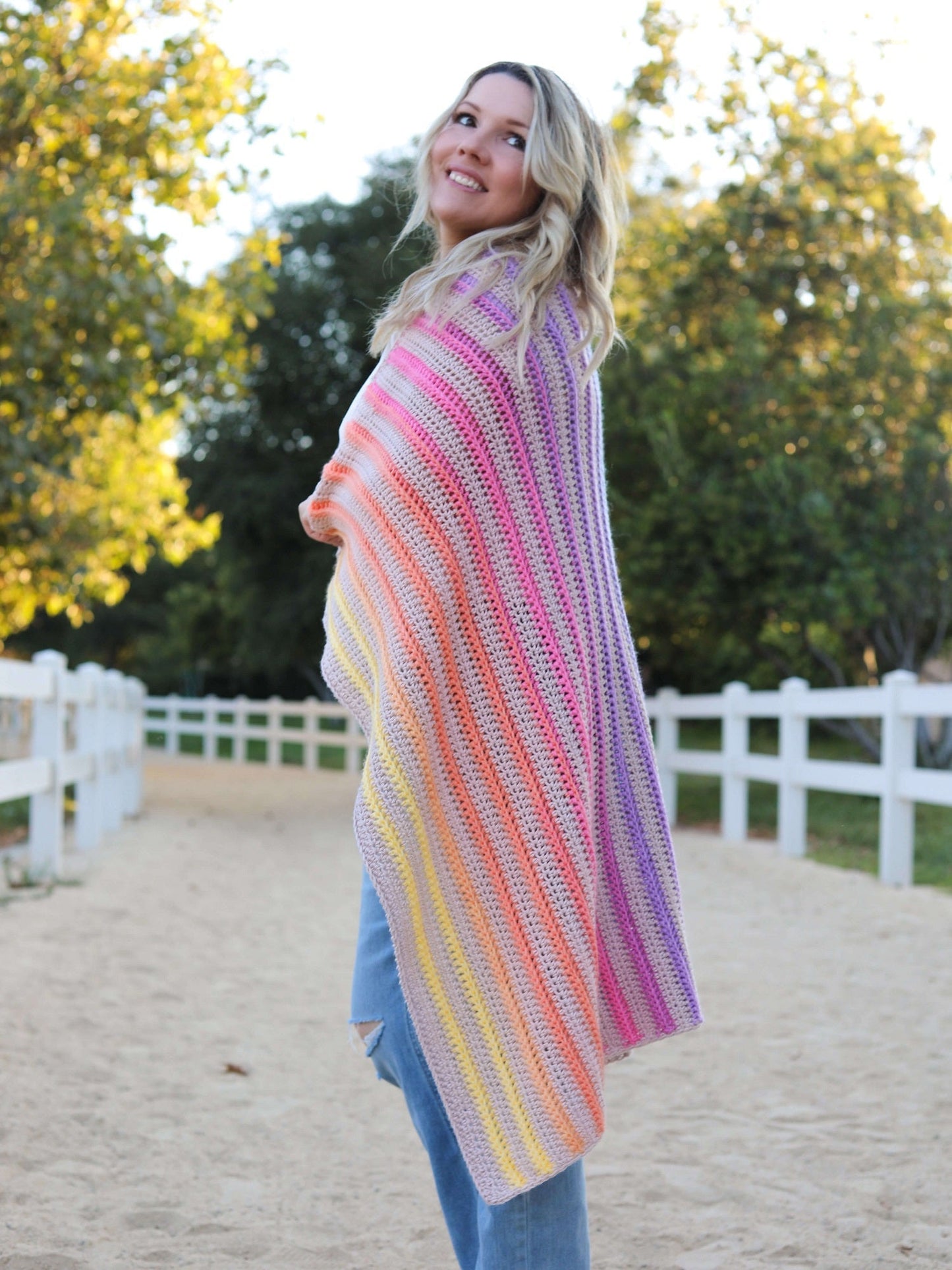 Crochet Kit - Sunset Flow Throw