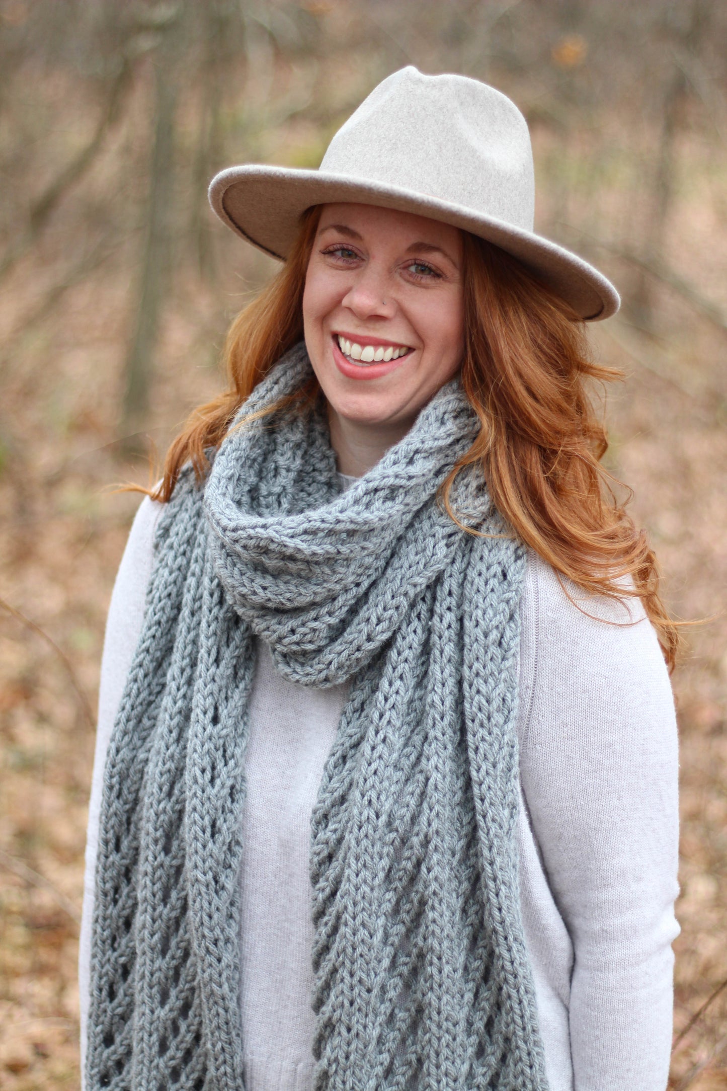 Knit Kit - Lattice Blanket Scarf