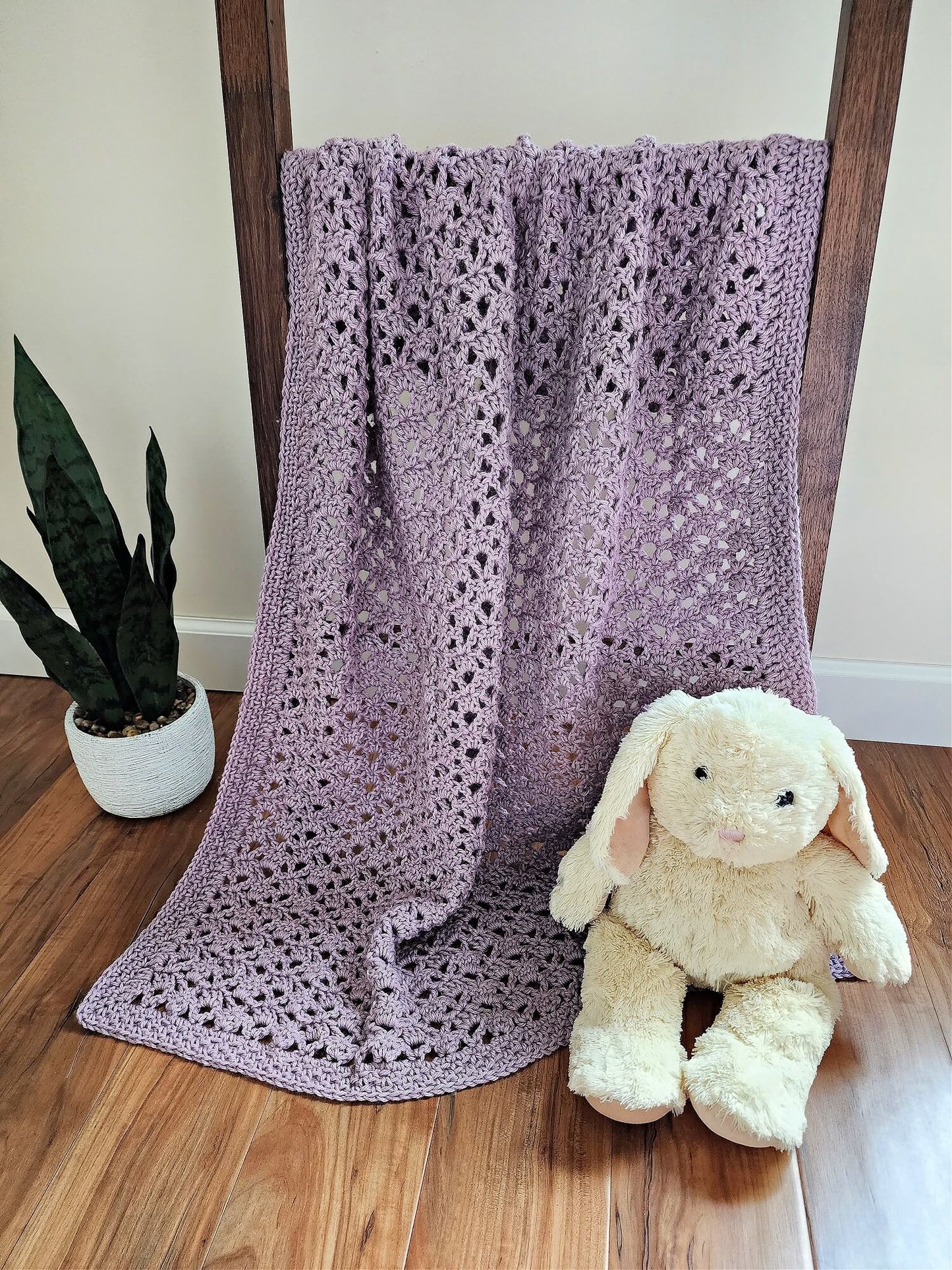 Crochet Kit - Lilac & Lace Blanket