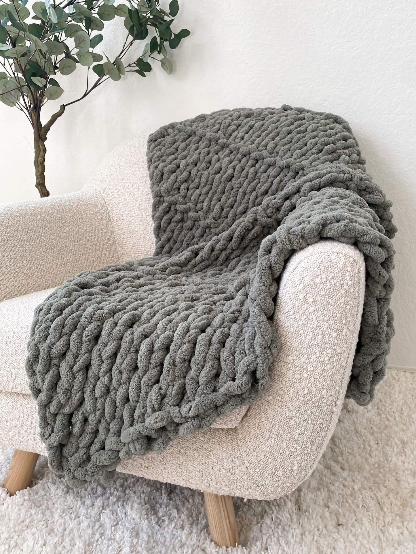 Knit Kit - Sage Throw