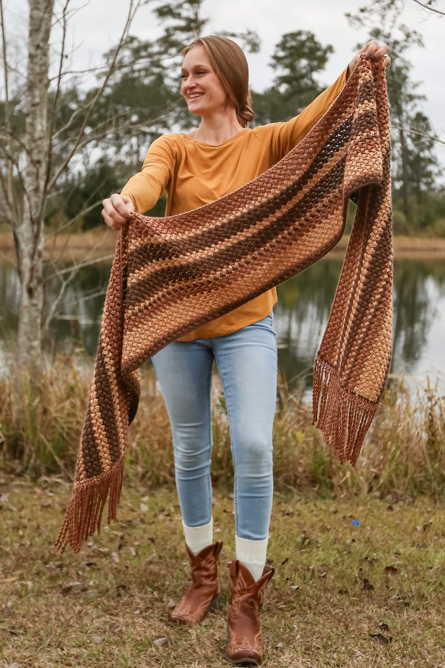 Crochet Kit - Coffee Bean Scarf