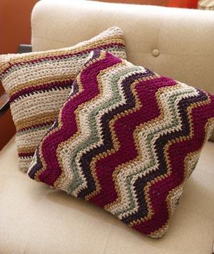 Contempo Striped Pillow Pattern (Crochet)