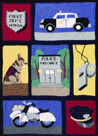 Crochet Commemorative Police Throw Pattern (Knit)