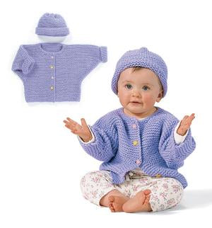 Crocheted One Stitch Sweater Set Pattern