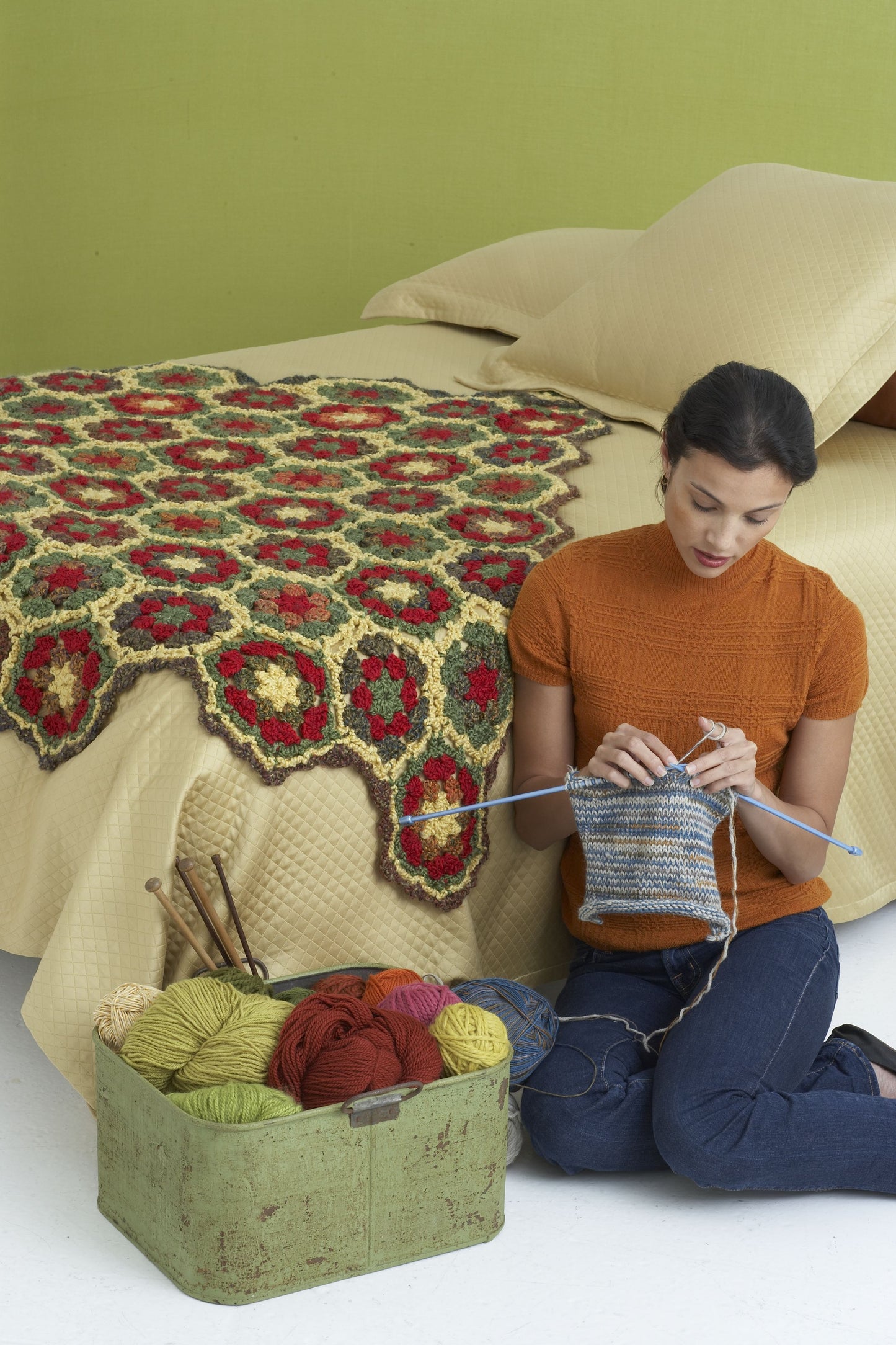 Fall Hexagon Afghan Pattern (Crochet)
