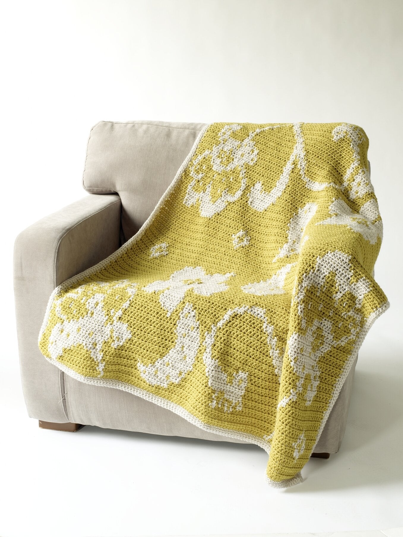 Intarsia Brocade Afghan Pattern (Crochet)