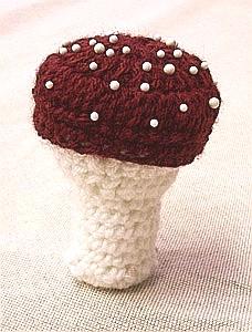 Mushroom Pincushion Pattern (Crochet)