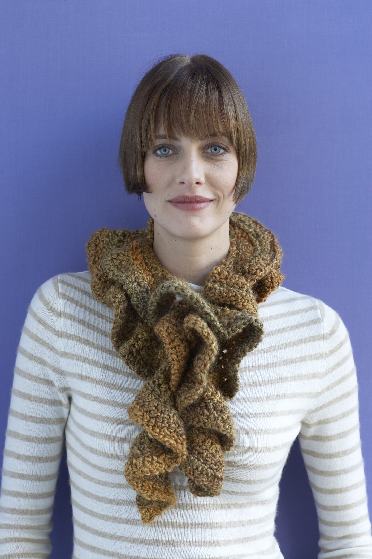 Painted Ruffle Scarf (Crochet)