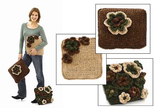 Pillow Trio with Flowers Pattern (Crochet)