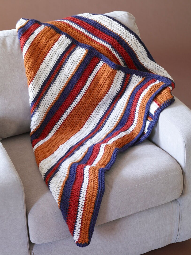 Striped Afghan Pattern (Crochet)
