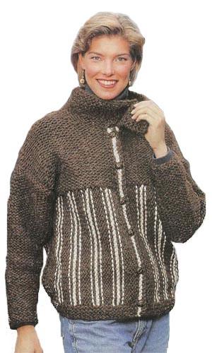 Cozy Collar Jacket Pattern (Knit)