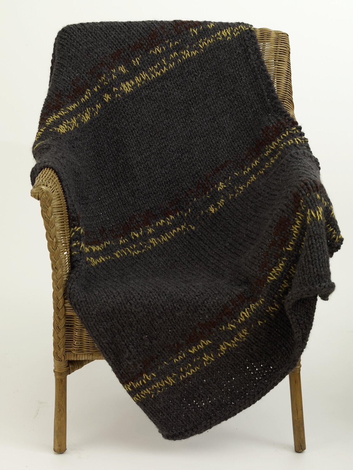 Digital StripesThrow Pattern (Knit)