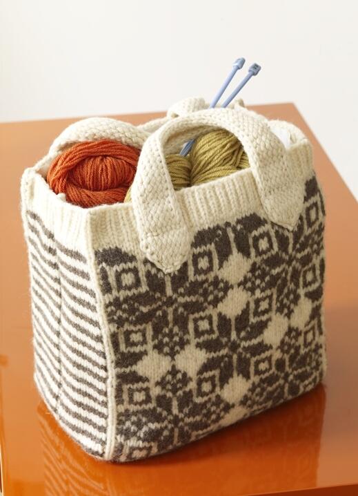 Felted Snowflake Tote Pattern (Knit)