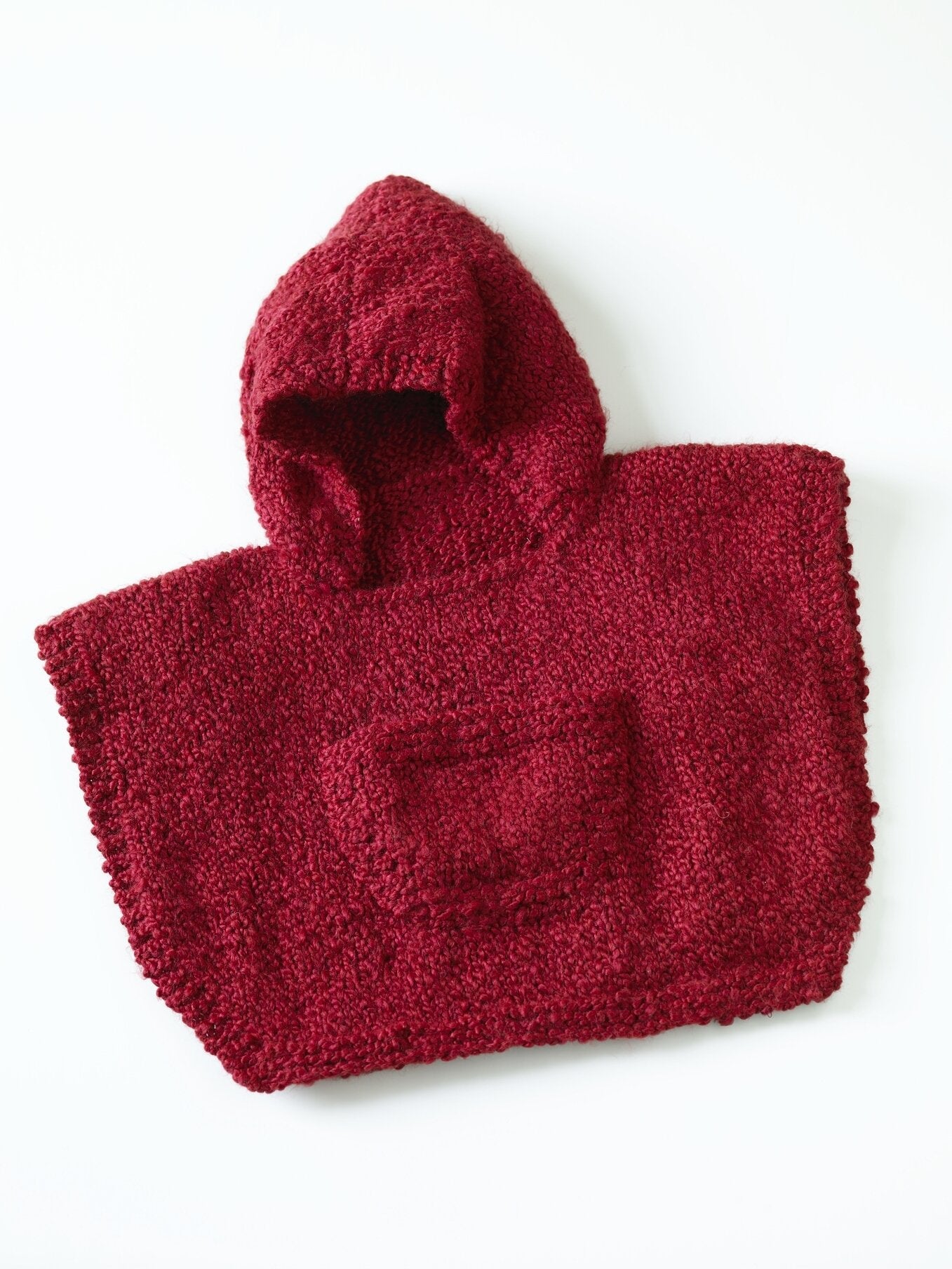 Hooded Baby Poncho Pattern (Knit)