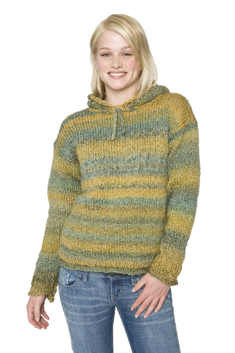 Hooded Knitted Sweater Pattern (Knit)
