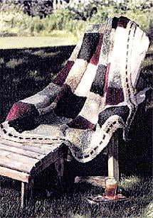 Knitted Color block afghan Pattern (Knit)