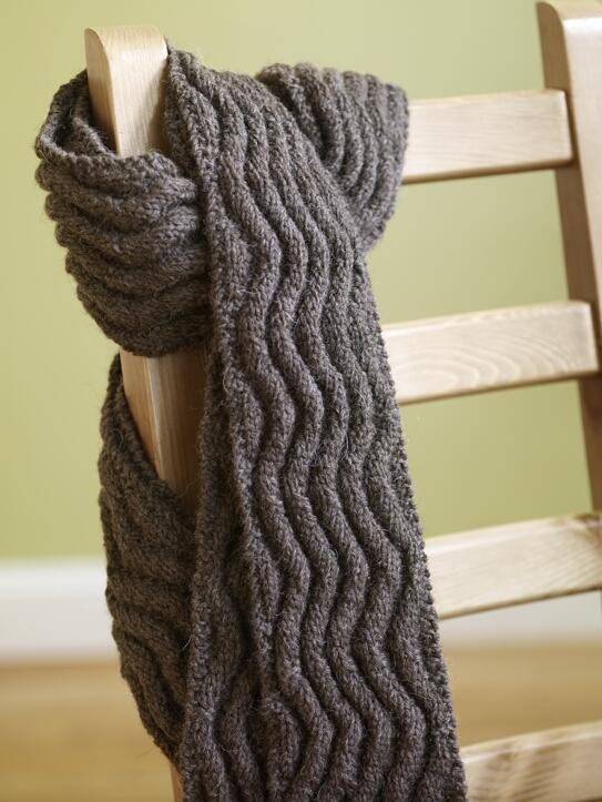 Meandering Rib Scarf Pattern (Knit)