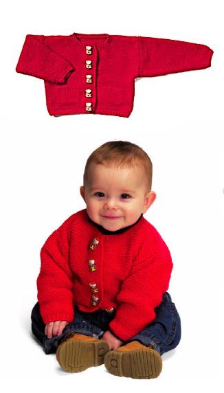 One Stitch Baby Sweater Pattern (Knit)