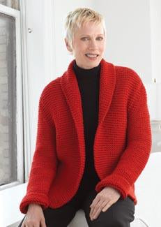 Red Hot Sweater Jacket Pattern (Knit)