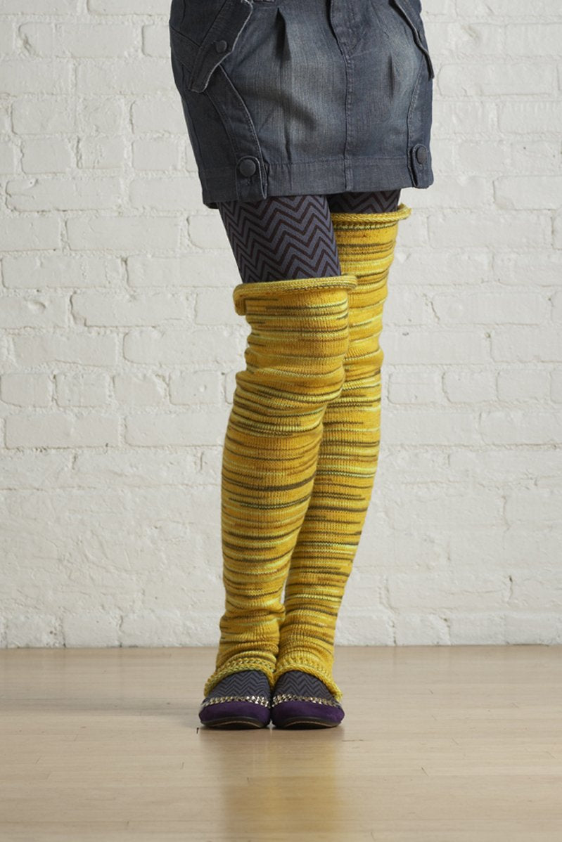 Thigh High Footless Socks (Knit)