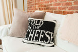 Fold In The Cheese Crochet Pillow thumbnail