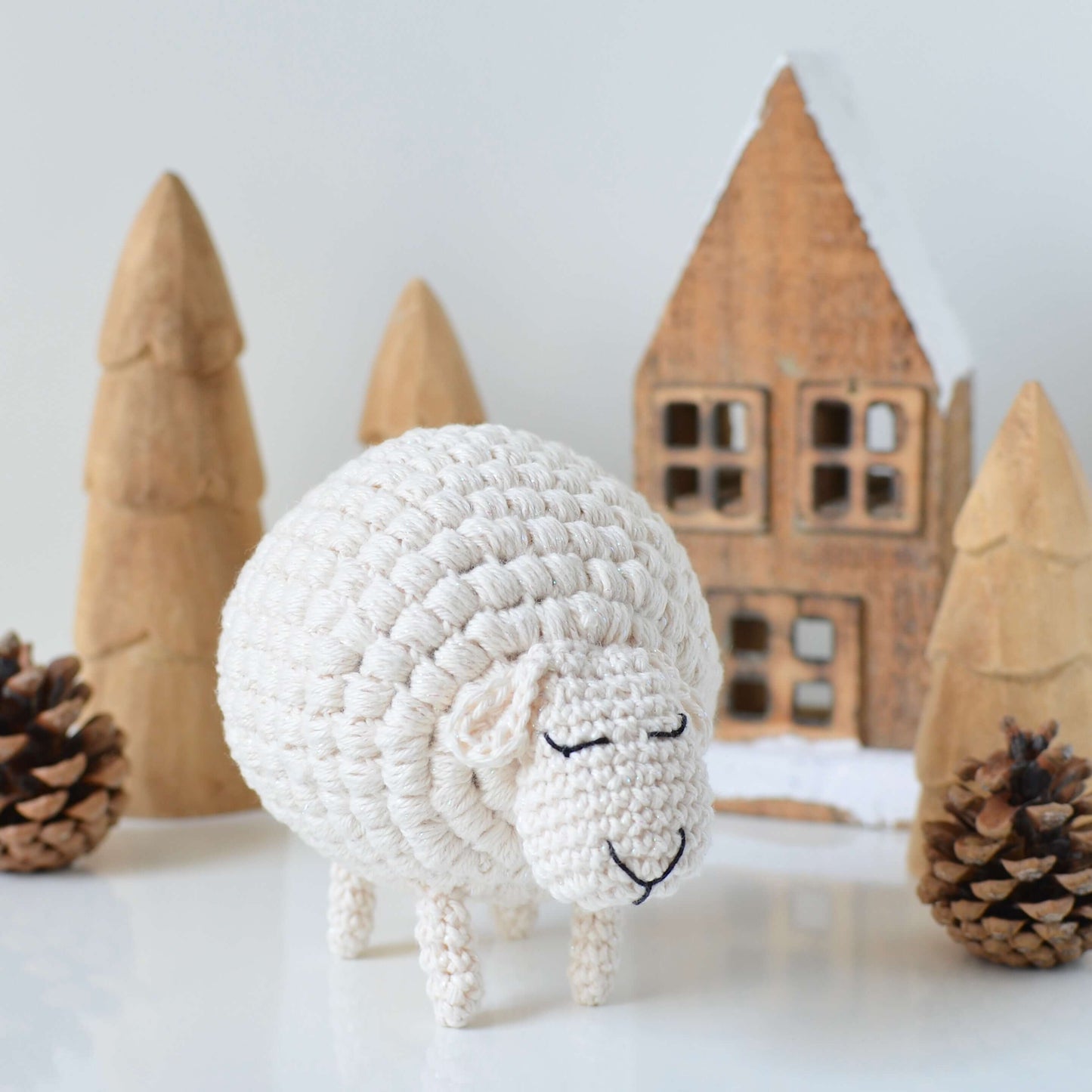 Sheep and Reindeer Ornaments (Crochet)