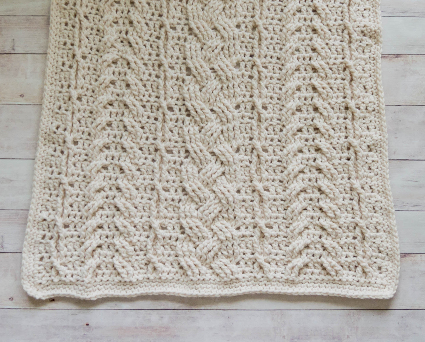 Crochet Kit - Heirloom Crochet Cabled Throw