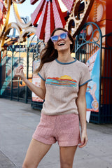 Sunset Ringer Tee (Knit) thumbnail