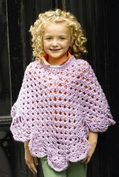 Martha Stewart Coming Home Poncho Kids Size Pattern (Crochet)