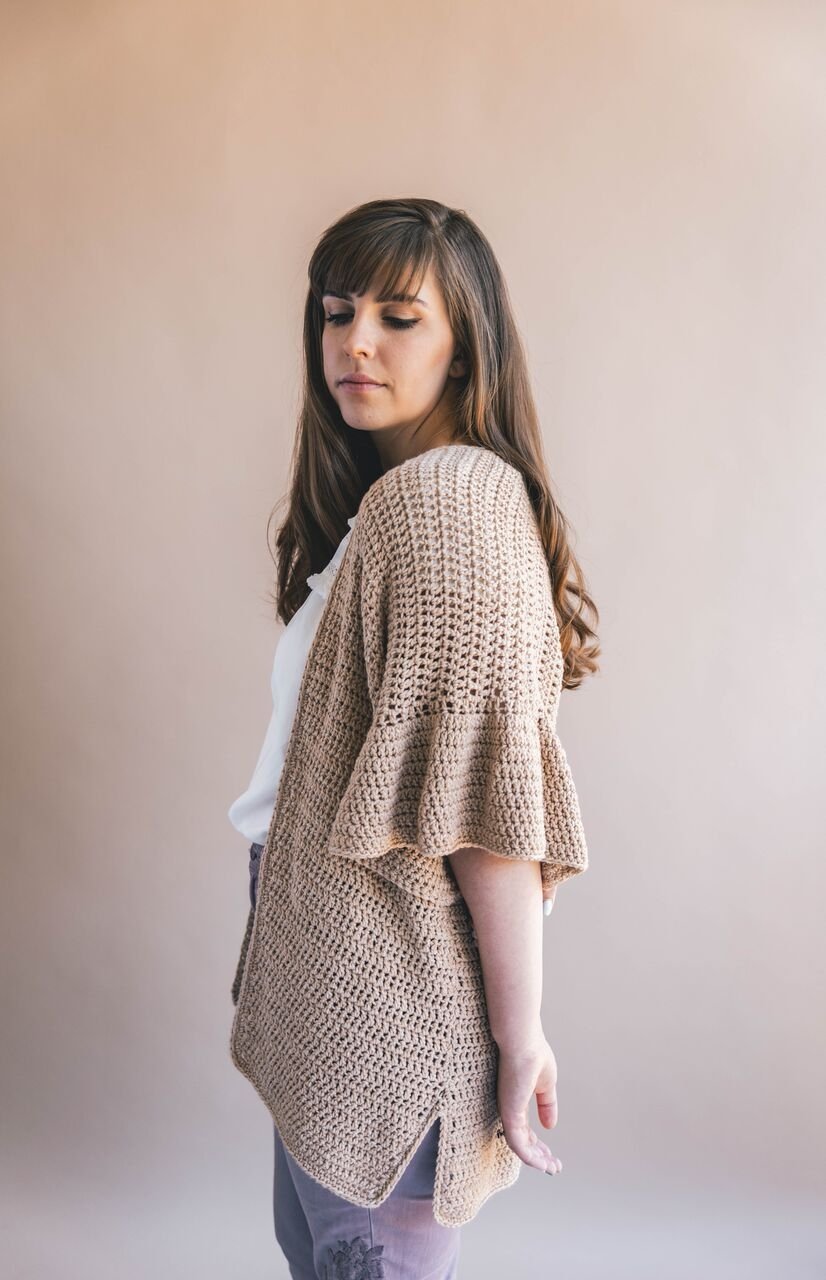 Crochet Kit - Ruffle Sleeve Cardigan