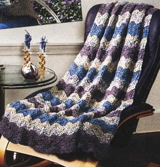 Catch the Wave Afghan Pattern (Knit)