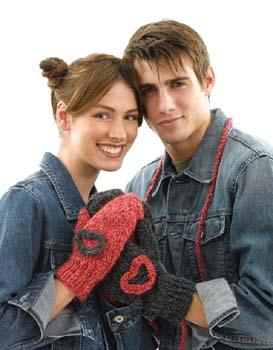 Hearts on a String Mittens Pattern (Crochet)