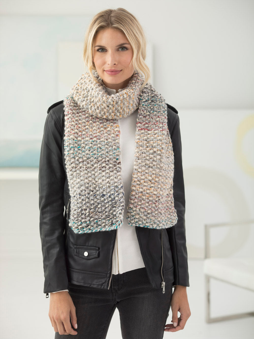 Seed Stitch Scarf (Knit)