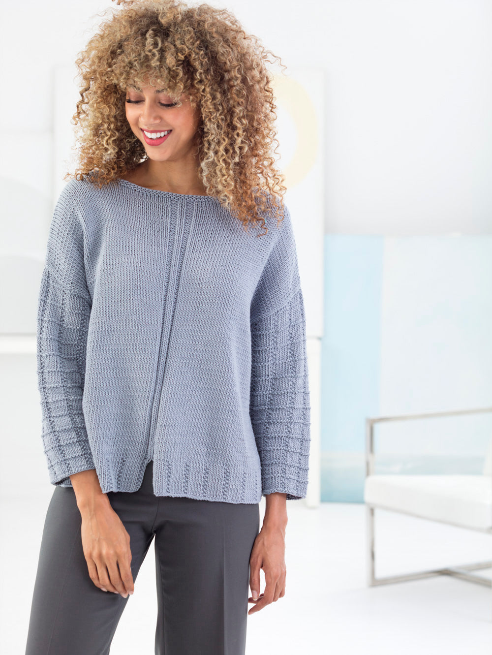 Gridded Pullover (Knit)