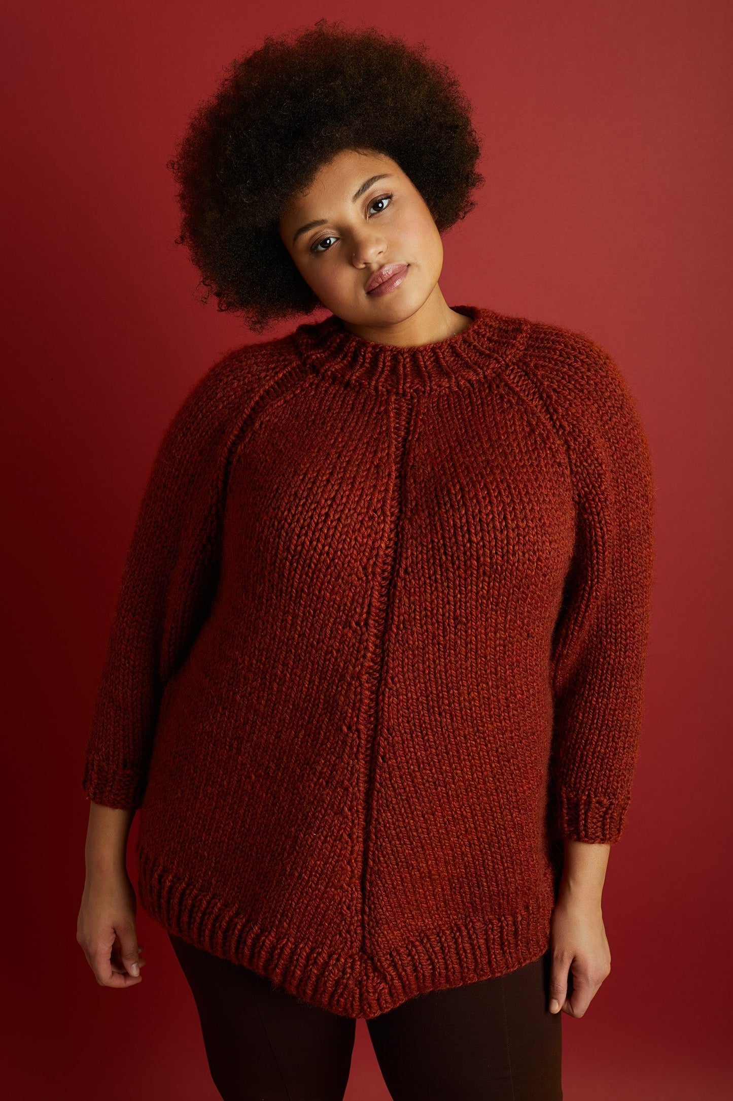 Exaggerated Raglan Pullover (Knit)
