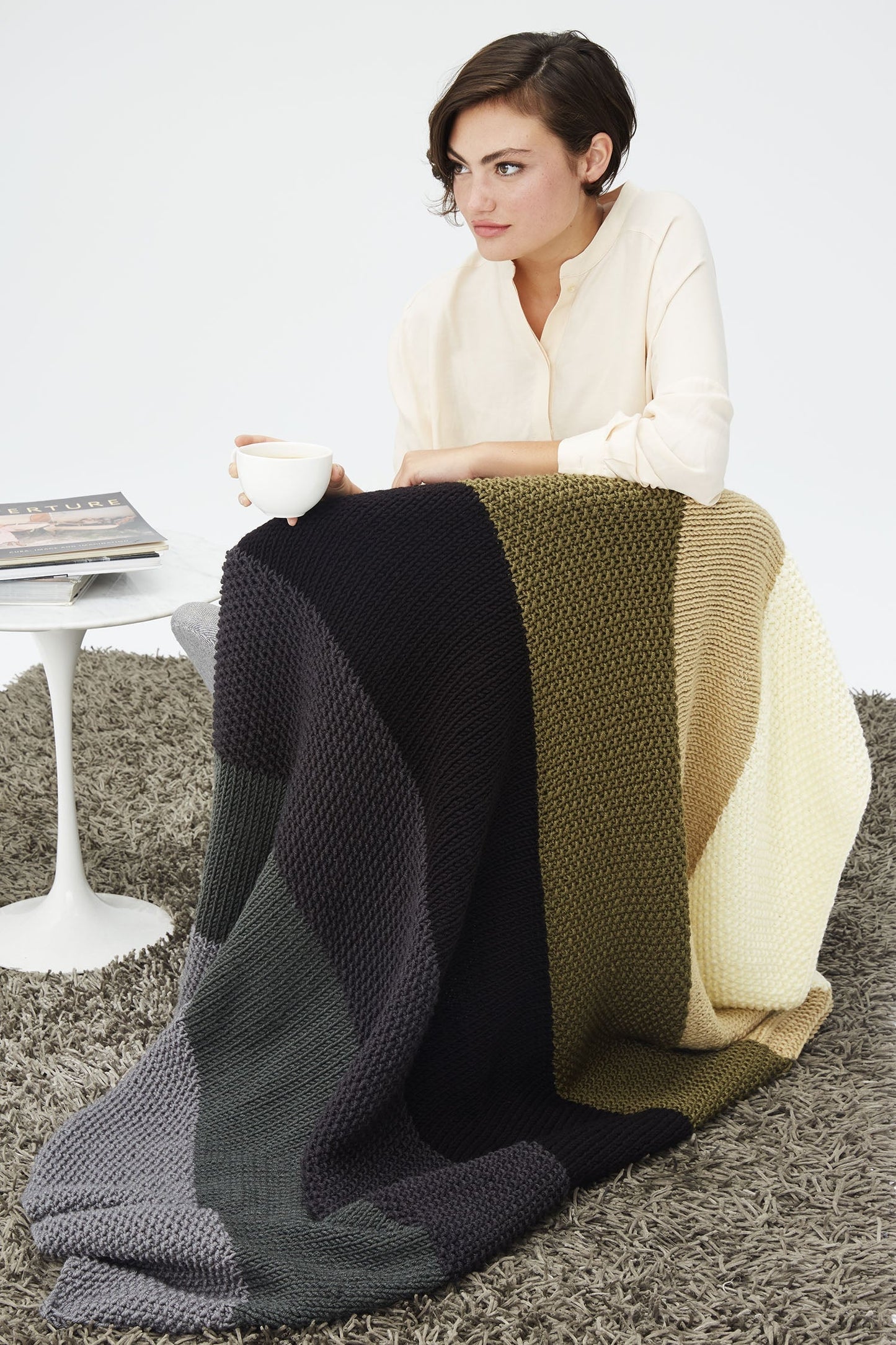 Simple Striped Afghan (Knit) - Version 1