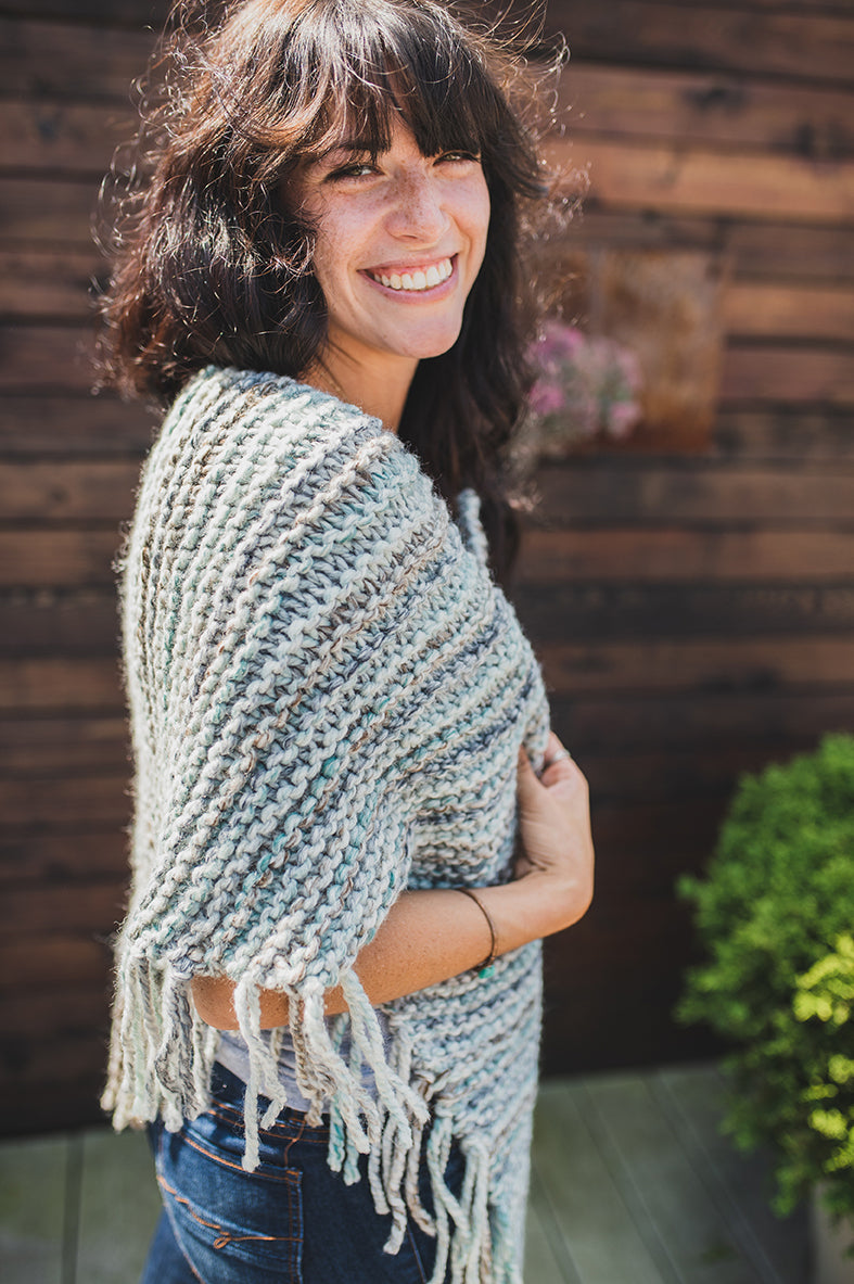 Fringed Statement Shawl (Knit) - Version 1