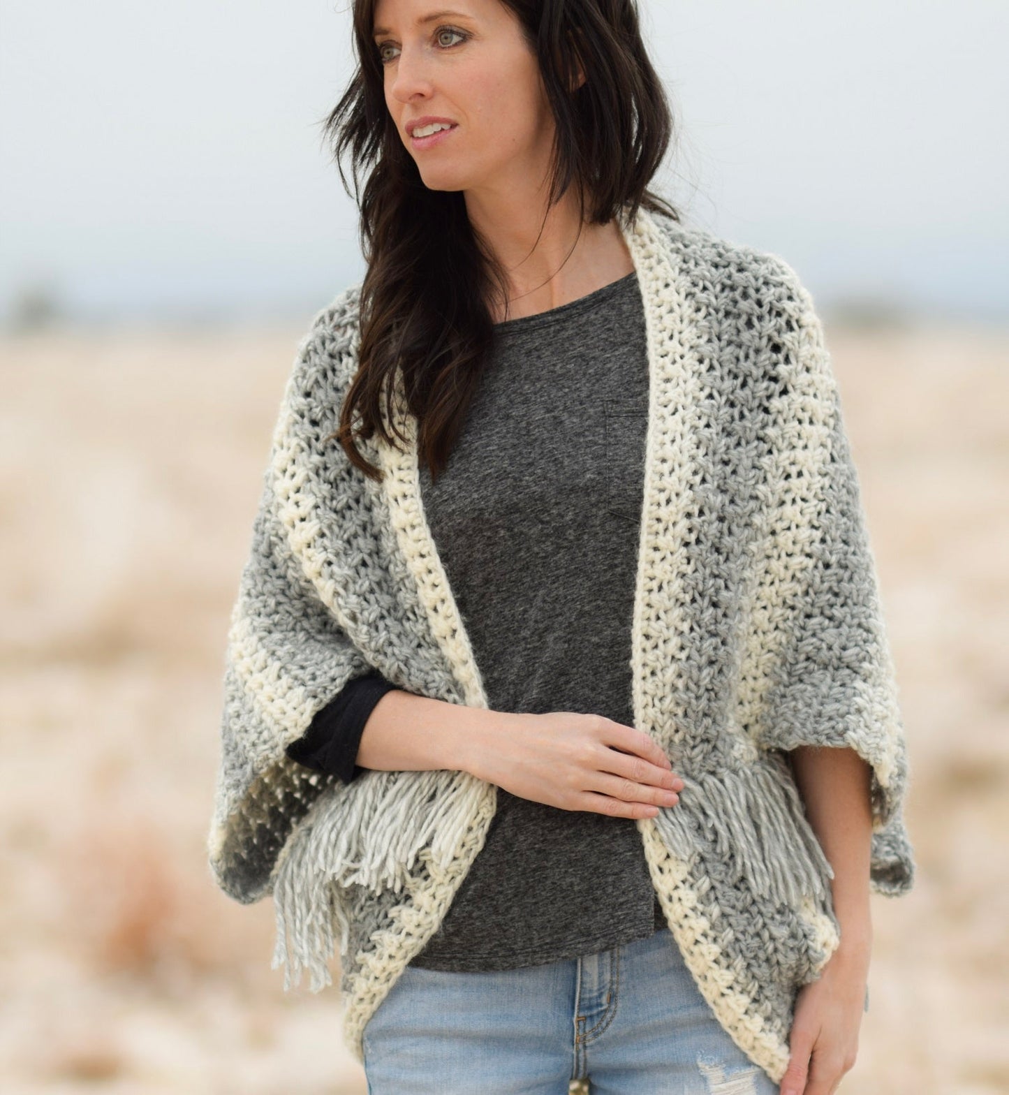 Crochet Kit - Light Frost Easy Blanket Sweater