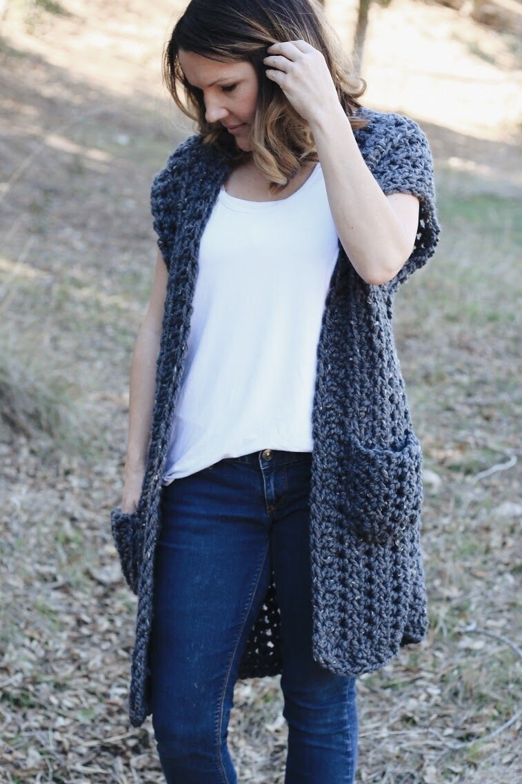 Crochet Kit - York Sleeveless Cardigan