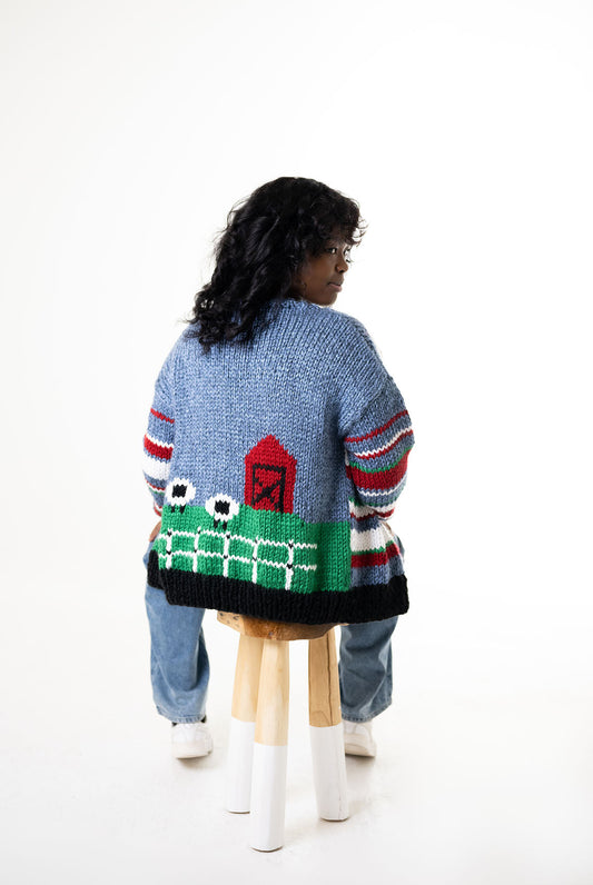 Farm Scene Cardigan (Knit)